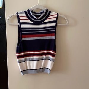 Striped Crop top vest